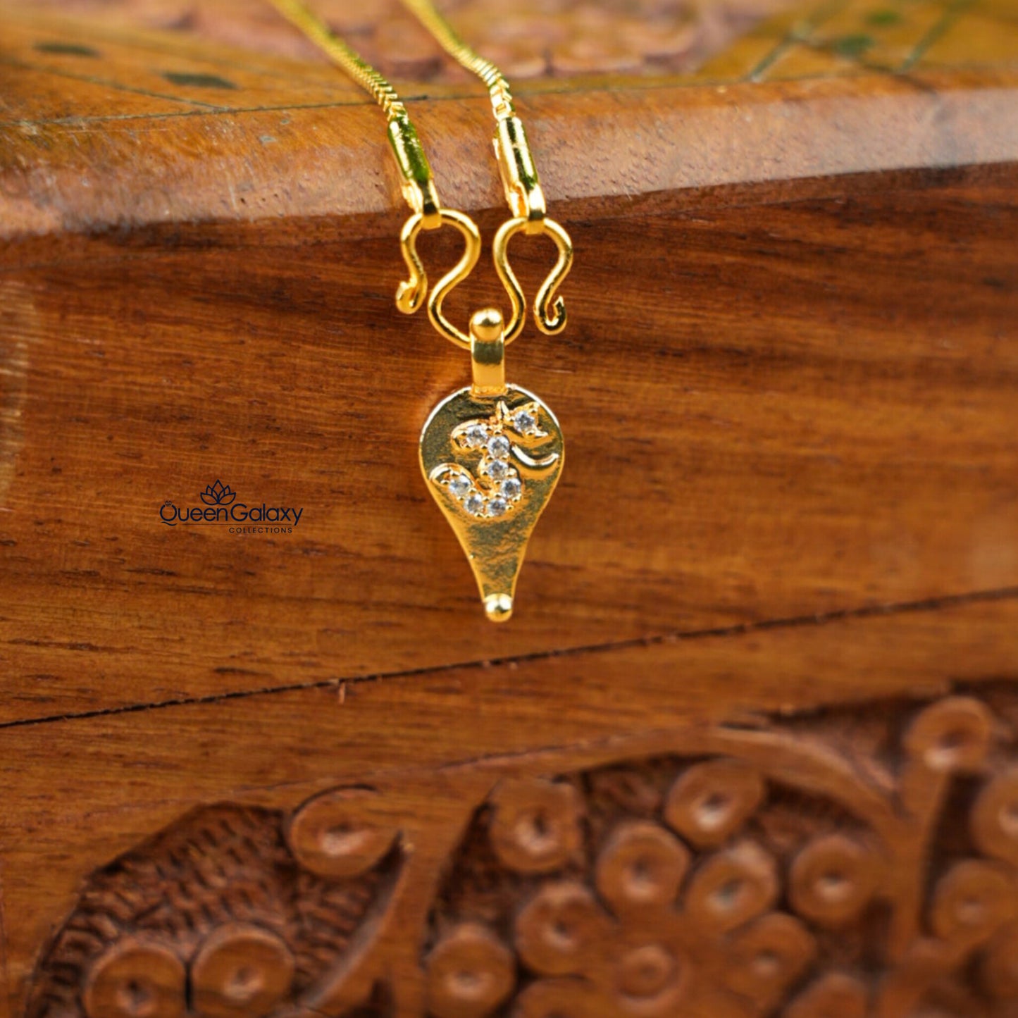 Goldplated AD Stone Thali