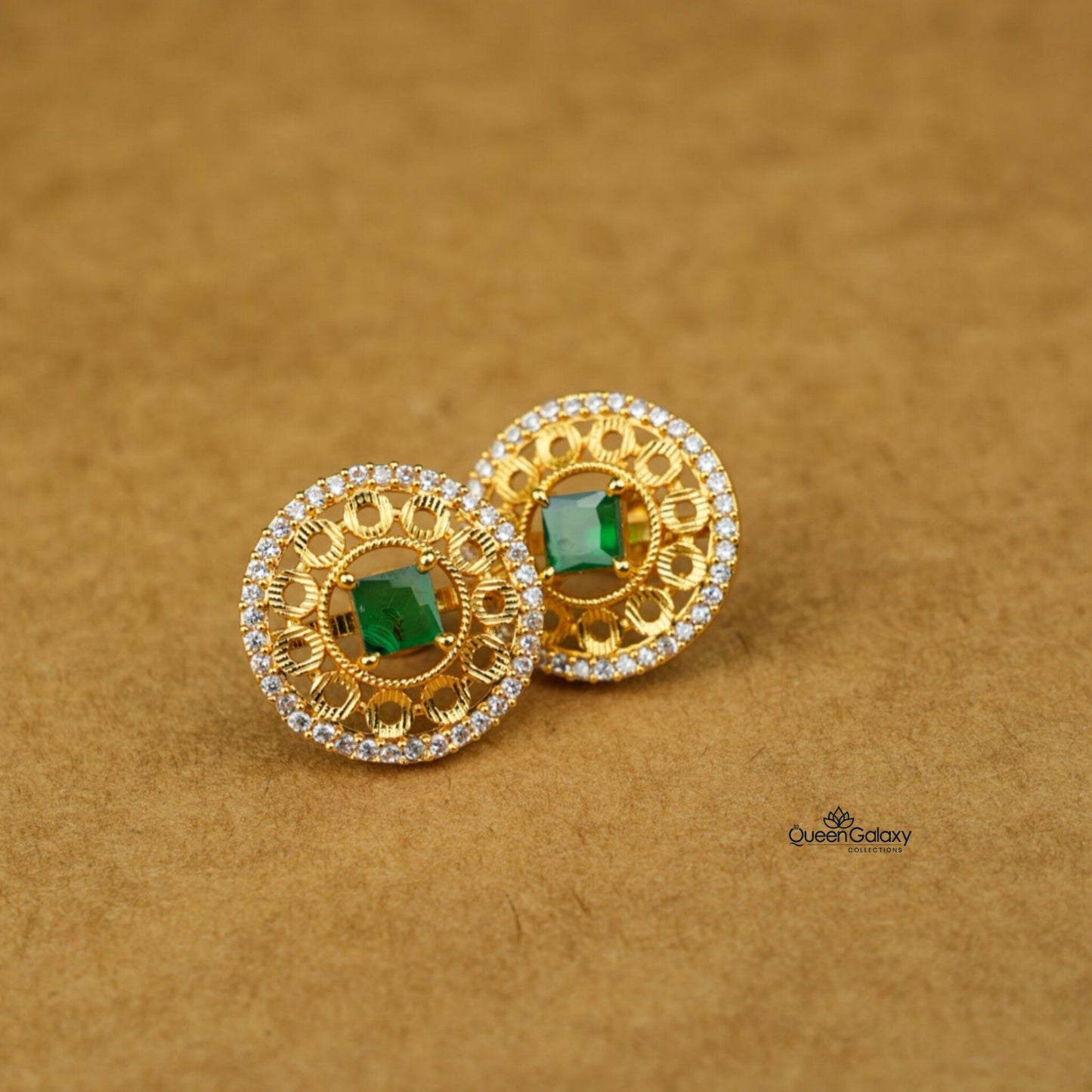 Goldplated AD Stone Stud