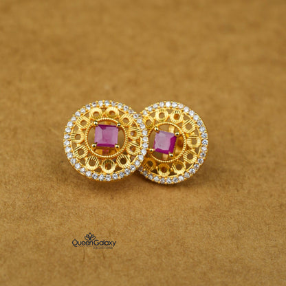 Goldplated AD Stone Stud