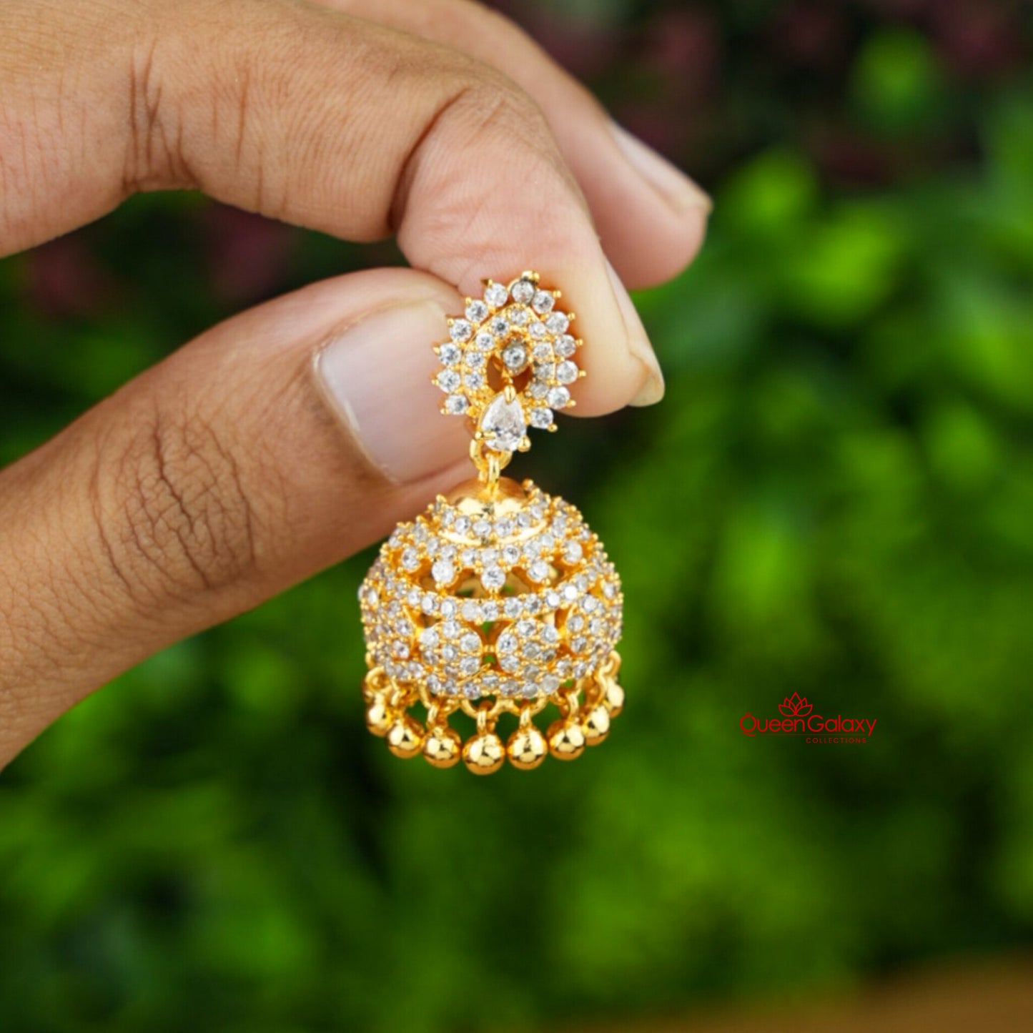 Goldplated AD Stone Jumka