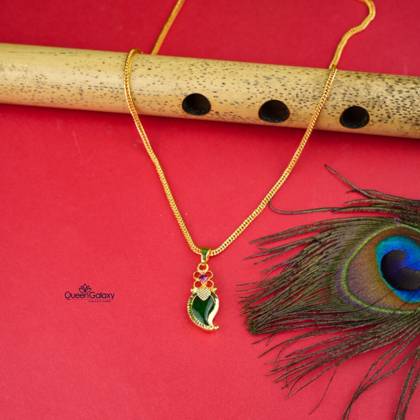 Goldplated Palakka Mango Necklace