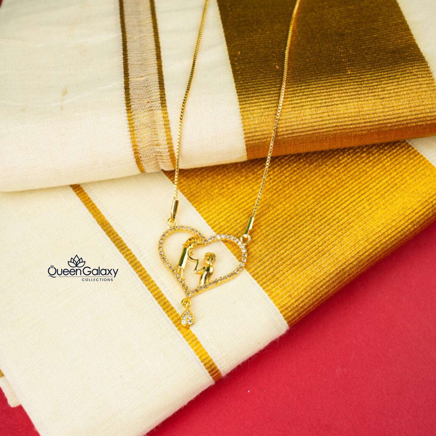 Goldplated AD Stone Necklace