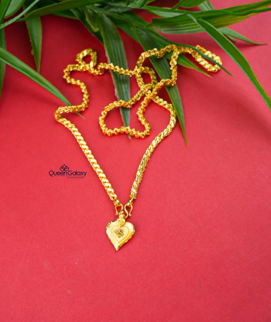 Goldplated 24 Inch Chain With Thali