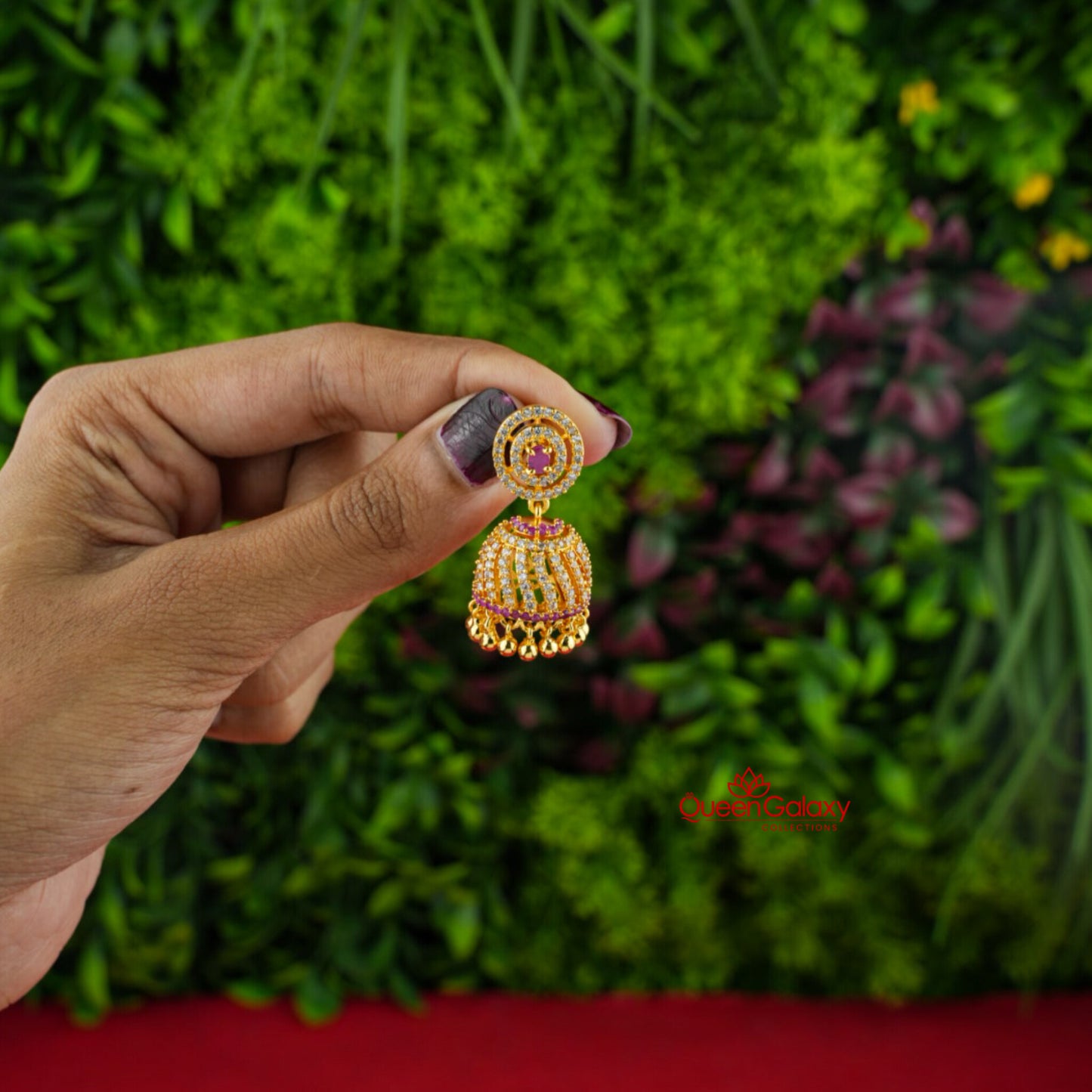 Goldplated AD Stone Jumka