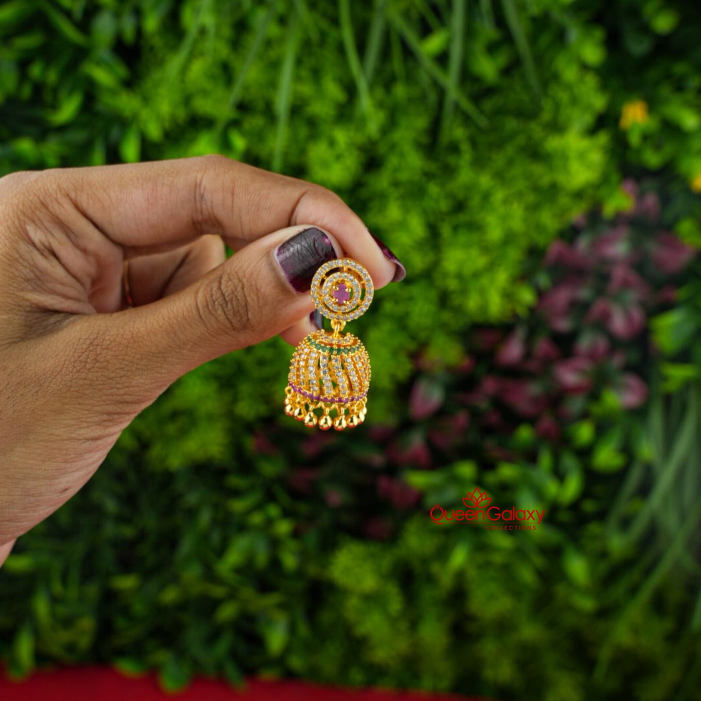 Goldplated AD Stone Jumka