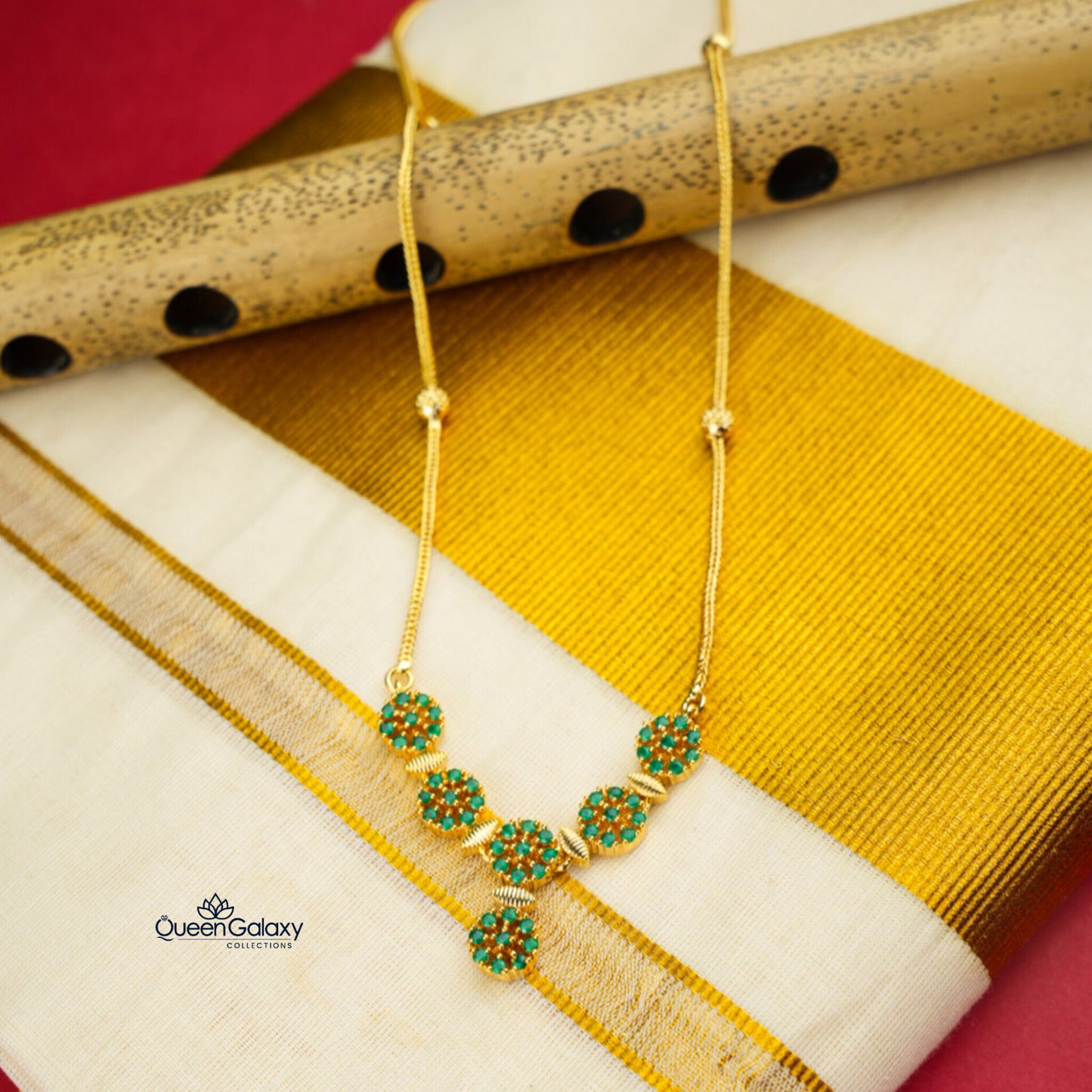 Goldplated AD Stone Necklace