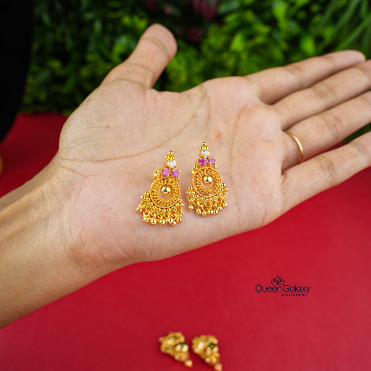 Goldplated AD Stone Stud