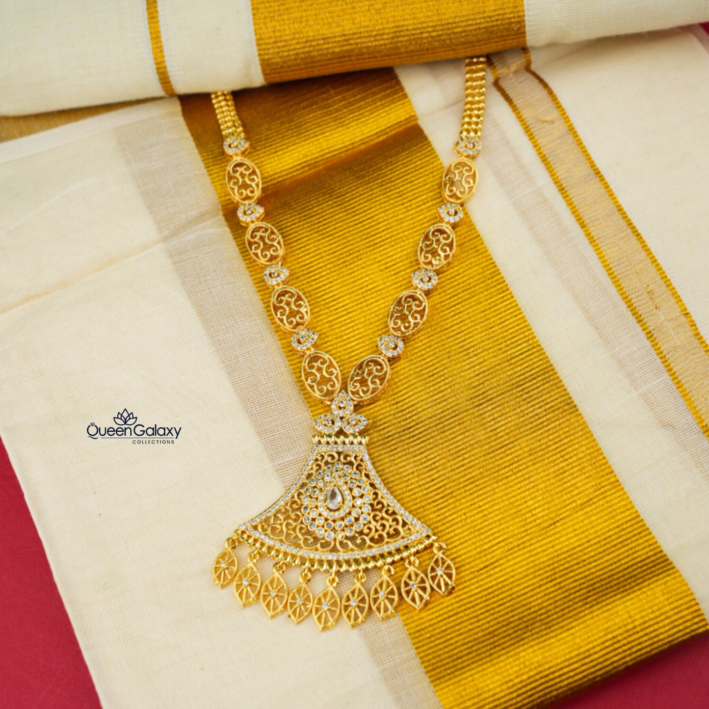 Goldplated AD Stone Necklace