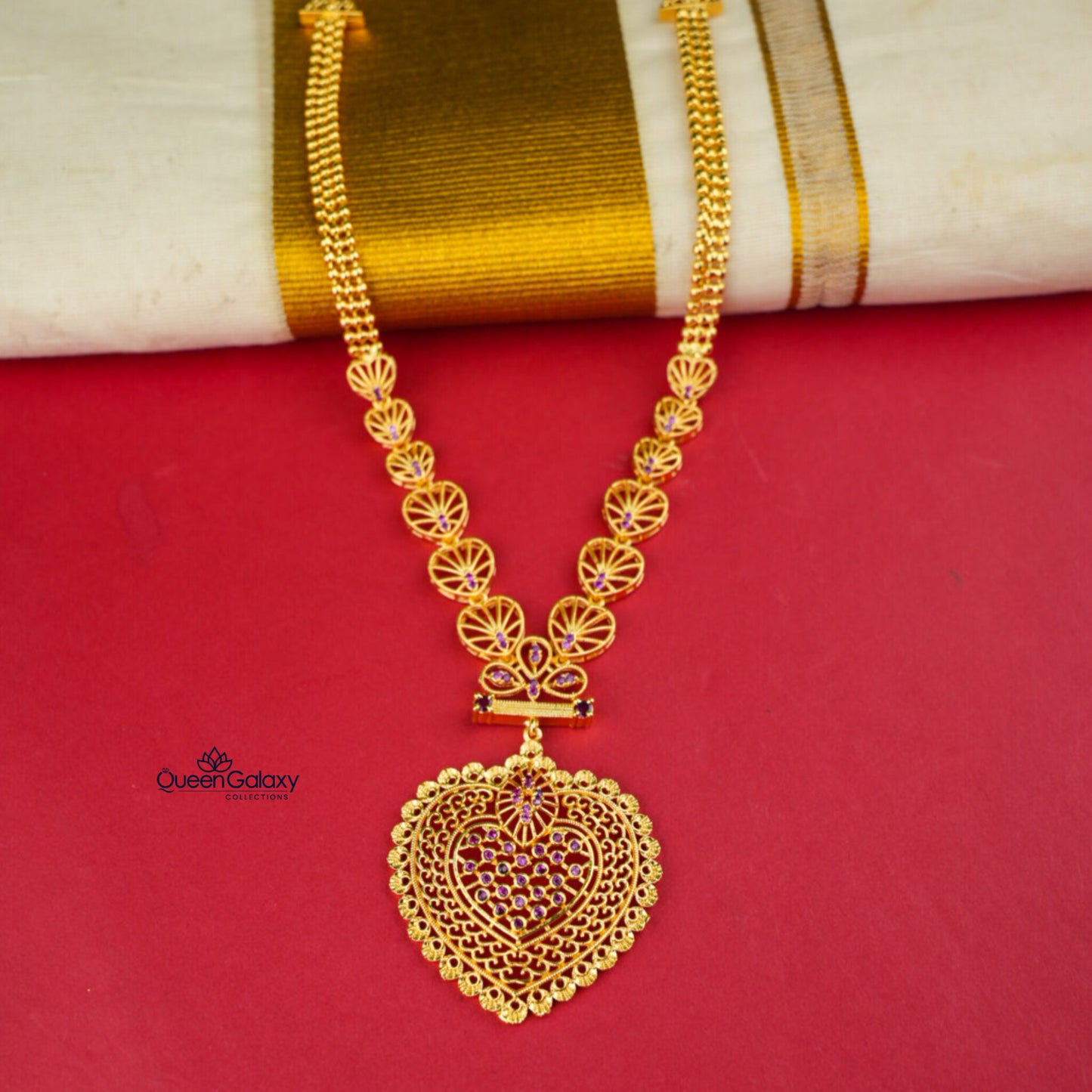 Goldplated AD Stone Necklace