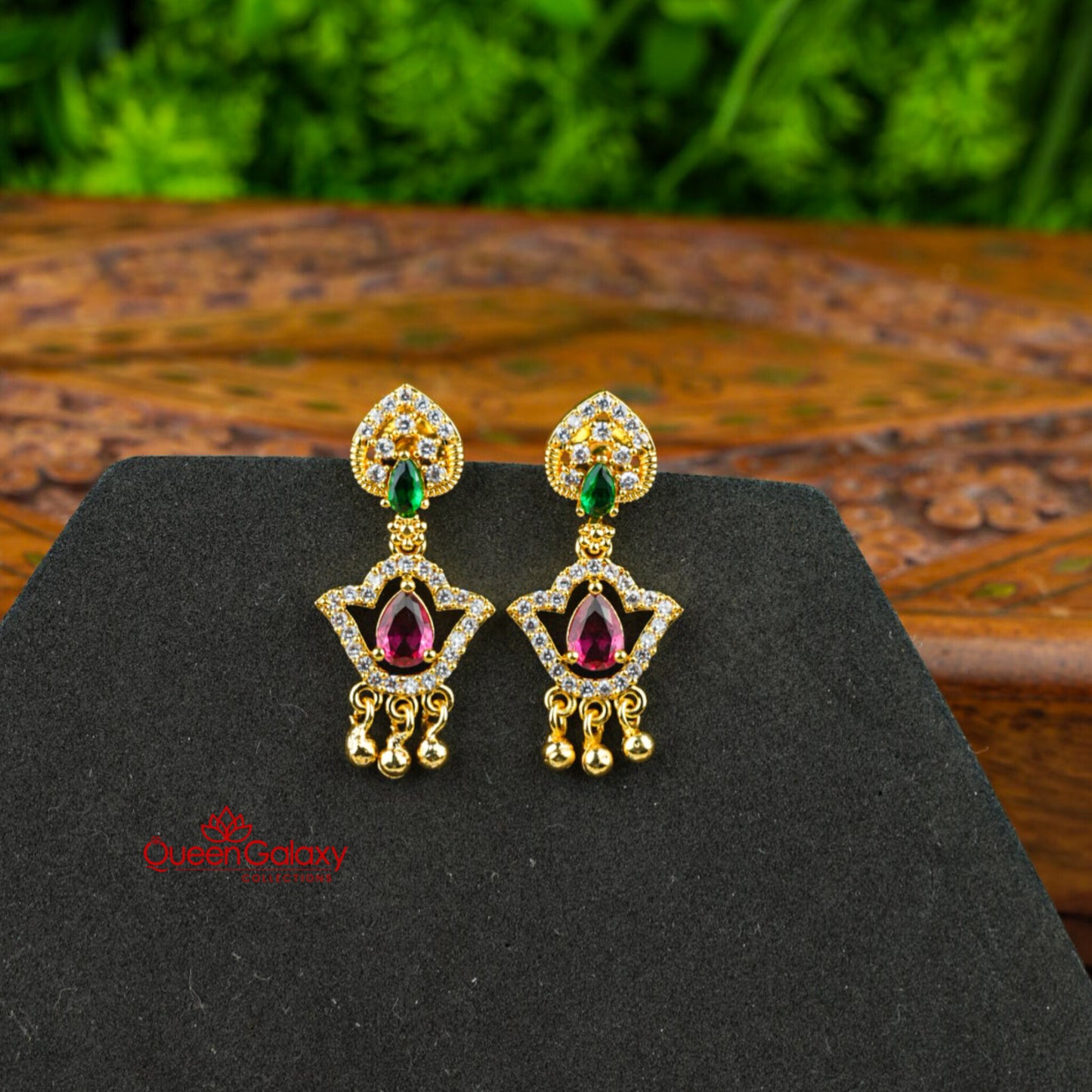 Goldplated AD Stone Earrings