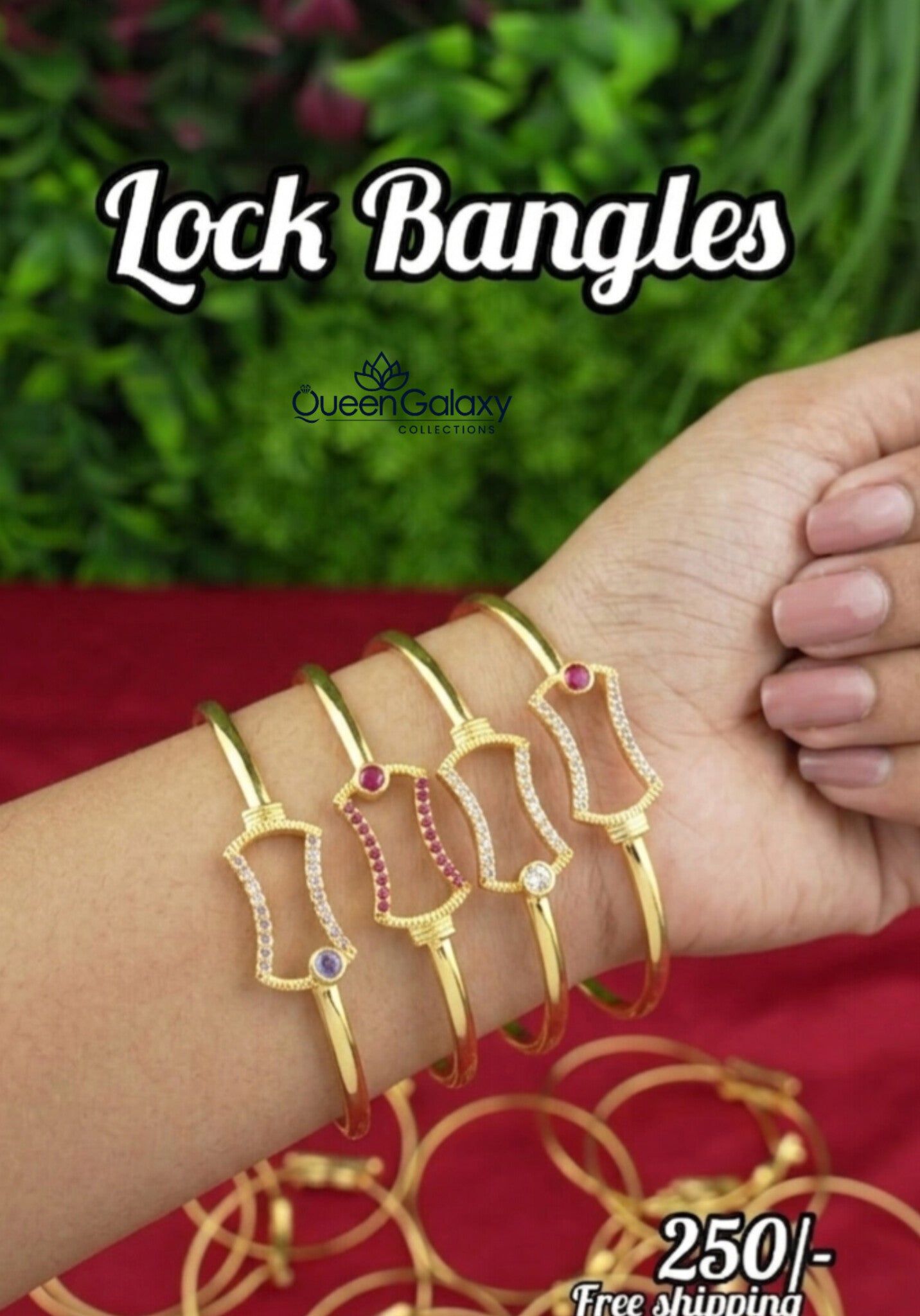 Goldplated Lock Bangle