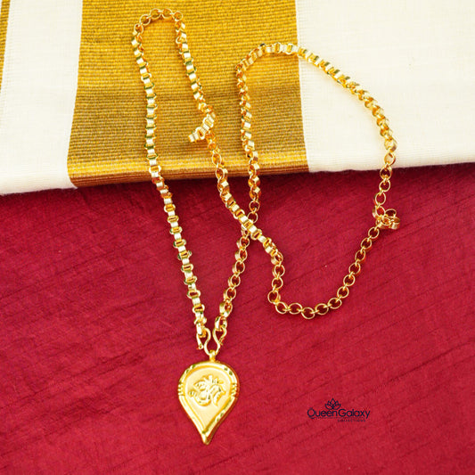 Gold Plated Chain With Thali