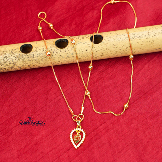 Gold Plated Chain With Thali