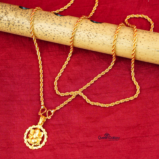 Gold plated Chain With Pendant