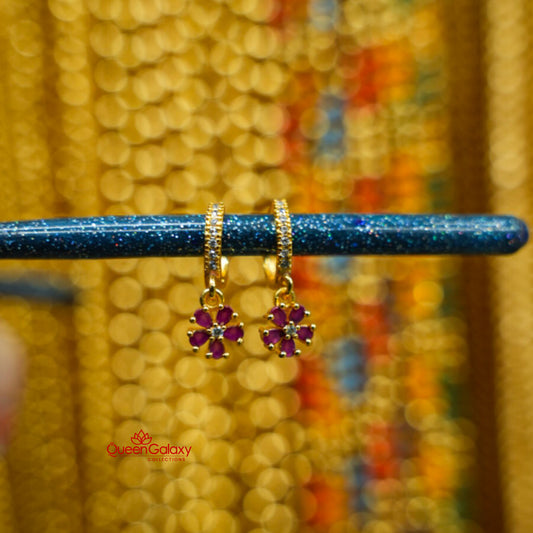 Gold Plated Ring Earrings