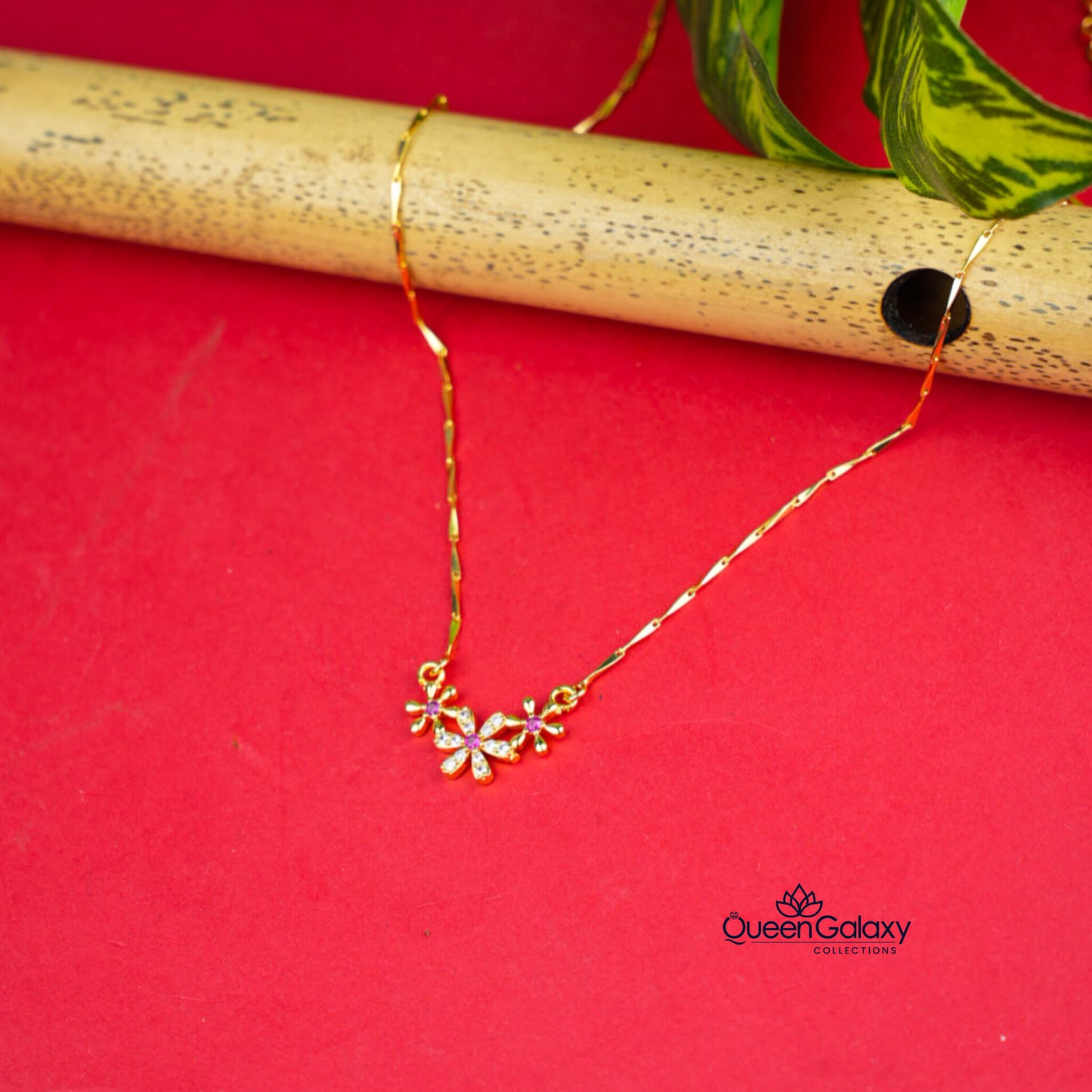 Gold Plated Diamond Replica Necklace