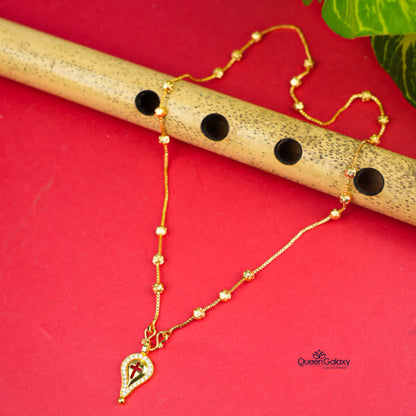 Gold Plated Chain With Thali