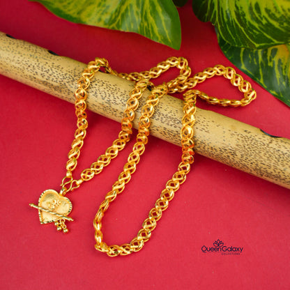 Gold Plated Chain With Thali