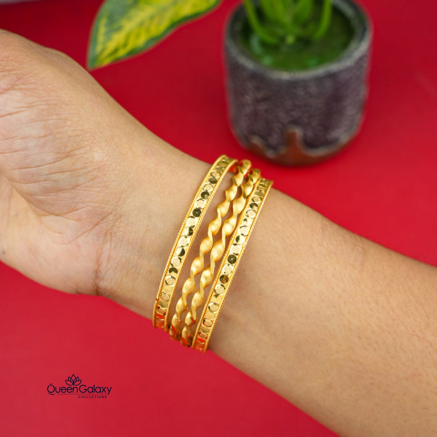 Gold Plated Bangle Combo