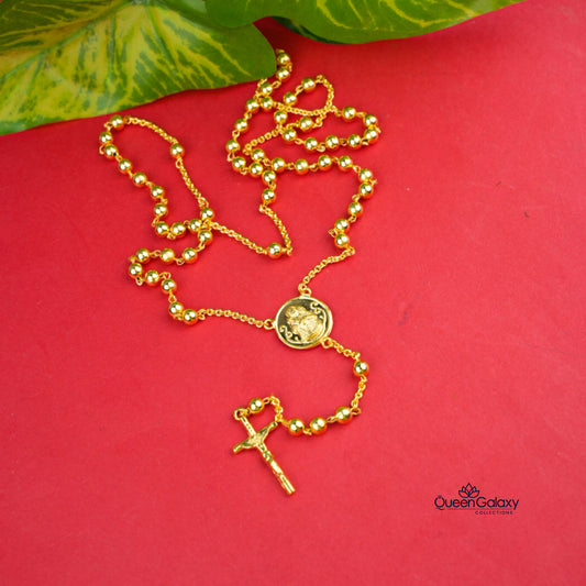 Gold Plated Round Rosary
