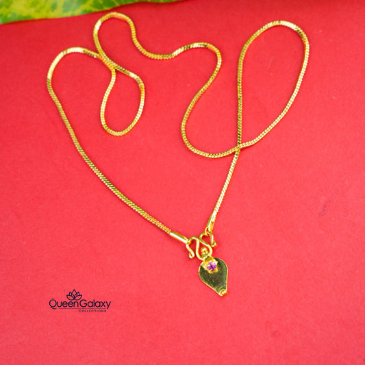 Gold Plated Chain With Thali