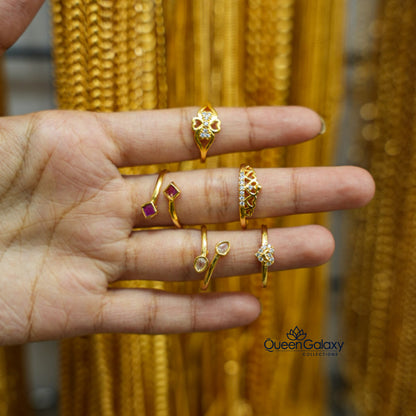 Gold Plated 5 Ring