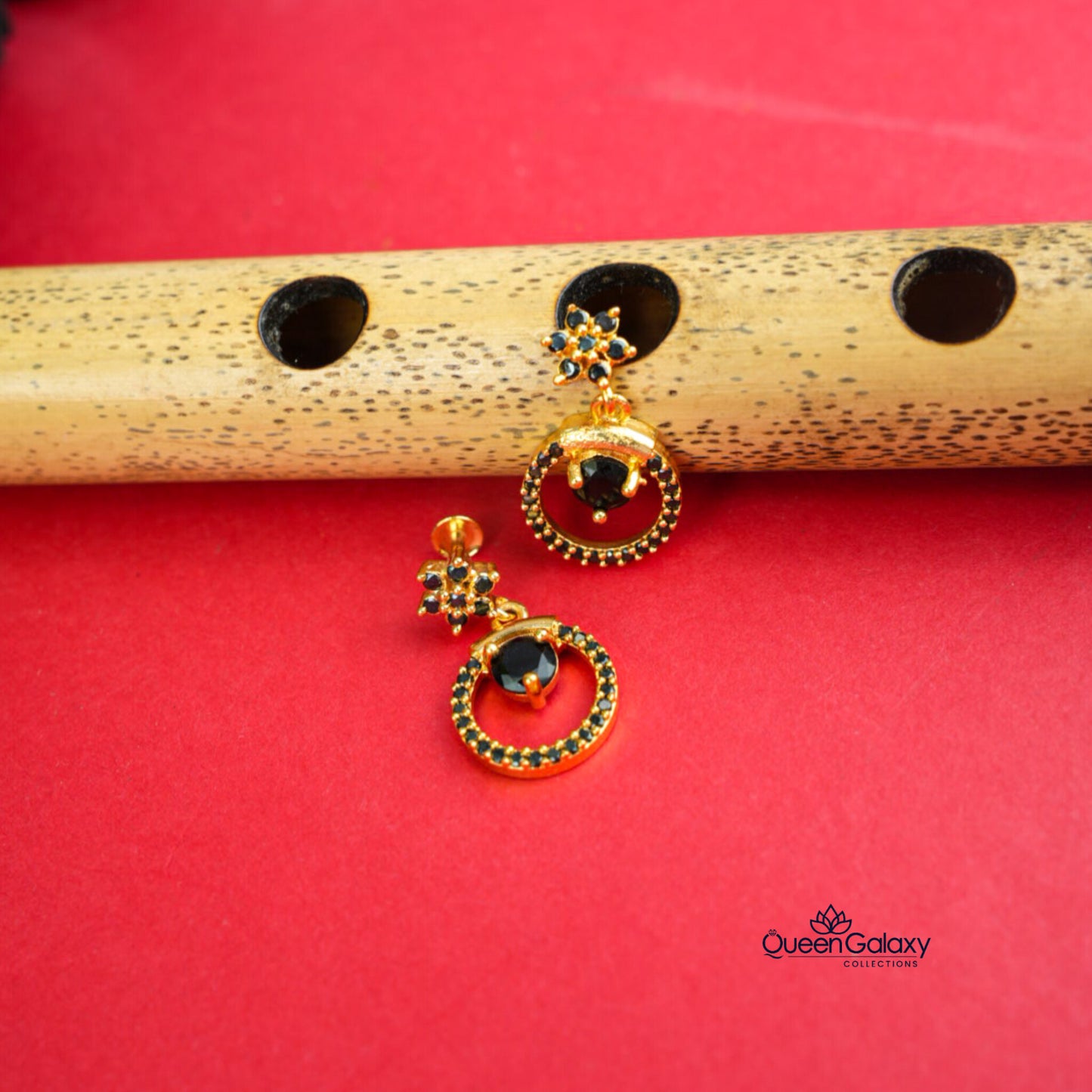 Gold Plated AD Stone Earrings