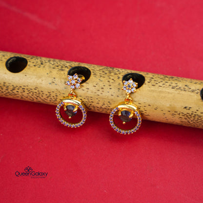Gold Plated AD Stone Earrings