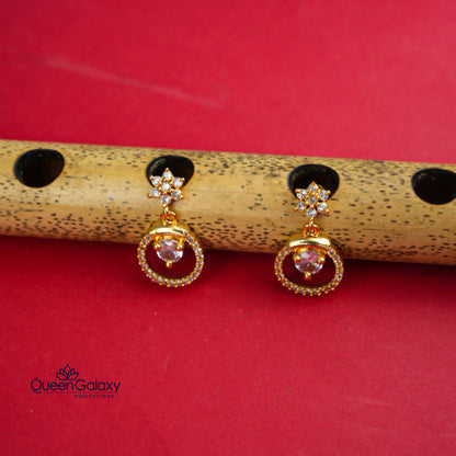 Gold Plated AD Stone Earrings