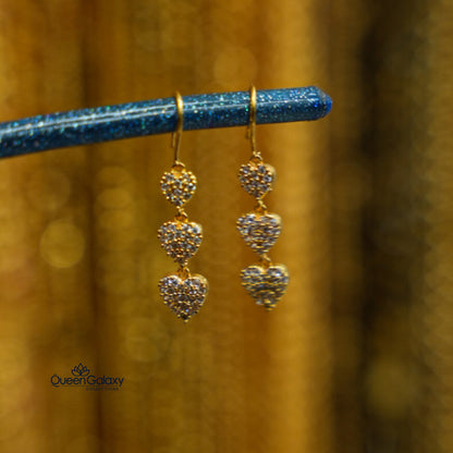 Gold Plated AD Stone Earrings