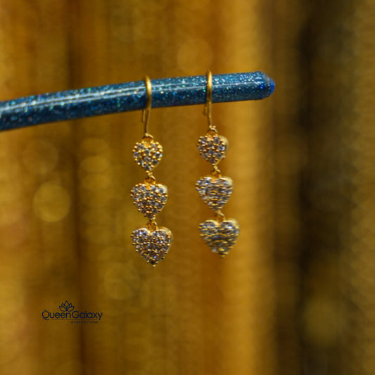 Gold Plated AD Stone Earrings