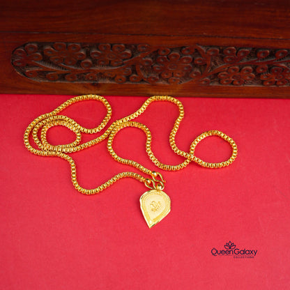 Gold Plated Chain With Thali