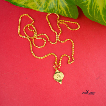 Gold Plated Chain With Thali