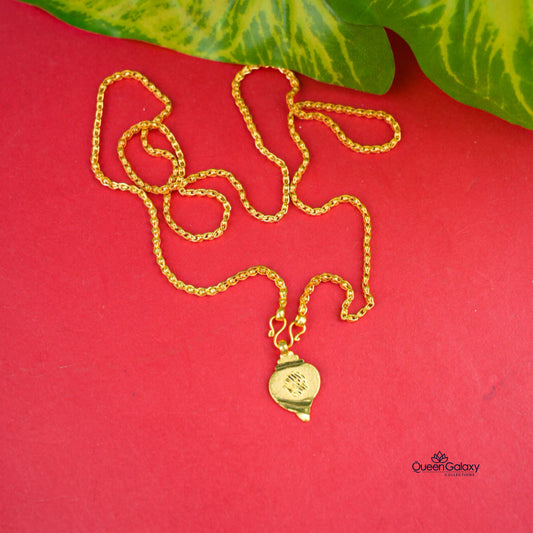 Gold Plated Chain With Thali