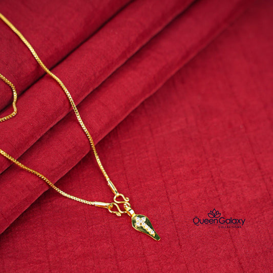 Gold Plated Chain With Thali