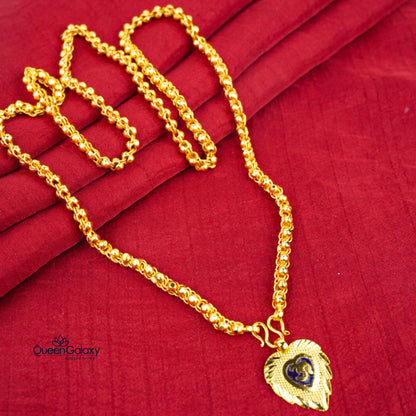 Gold Plated Chain With Thali