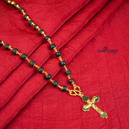 Gold Plated Karigali Chain With Cross