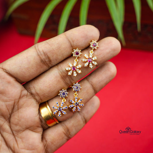 Gold Plated AD Stone Earrings