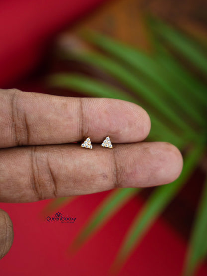 Gold Plated AD stone stud