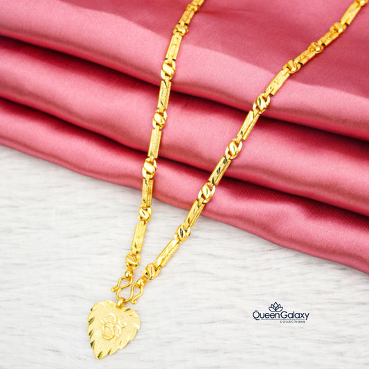 Gold Plated Chain with Thali
