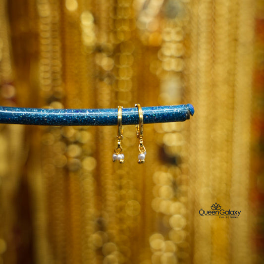 Gold Plated Pearl Ring Earring