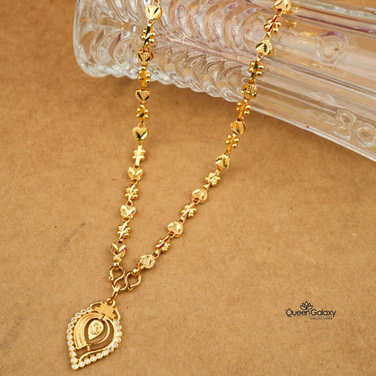 Gold Plated Chain With Thali