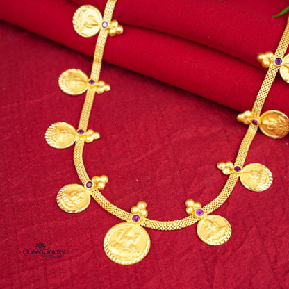 Gold Plated Lakshmi Necklace
