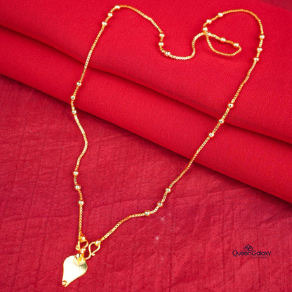 Gold Plated Chain With Thali