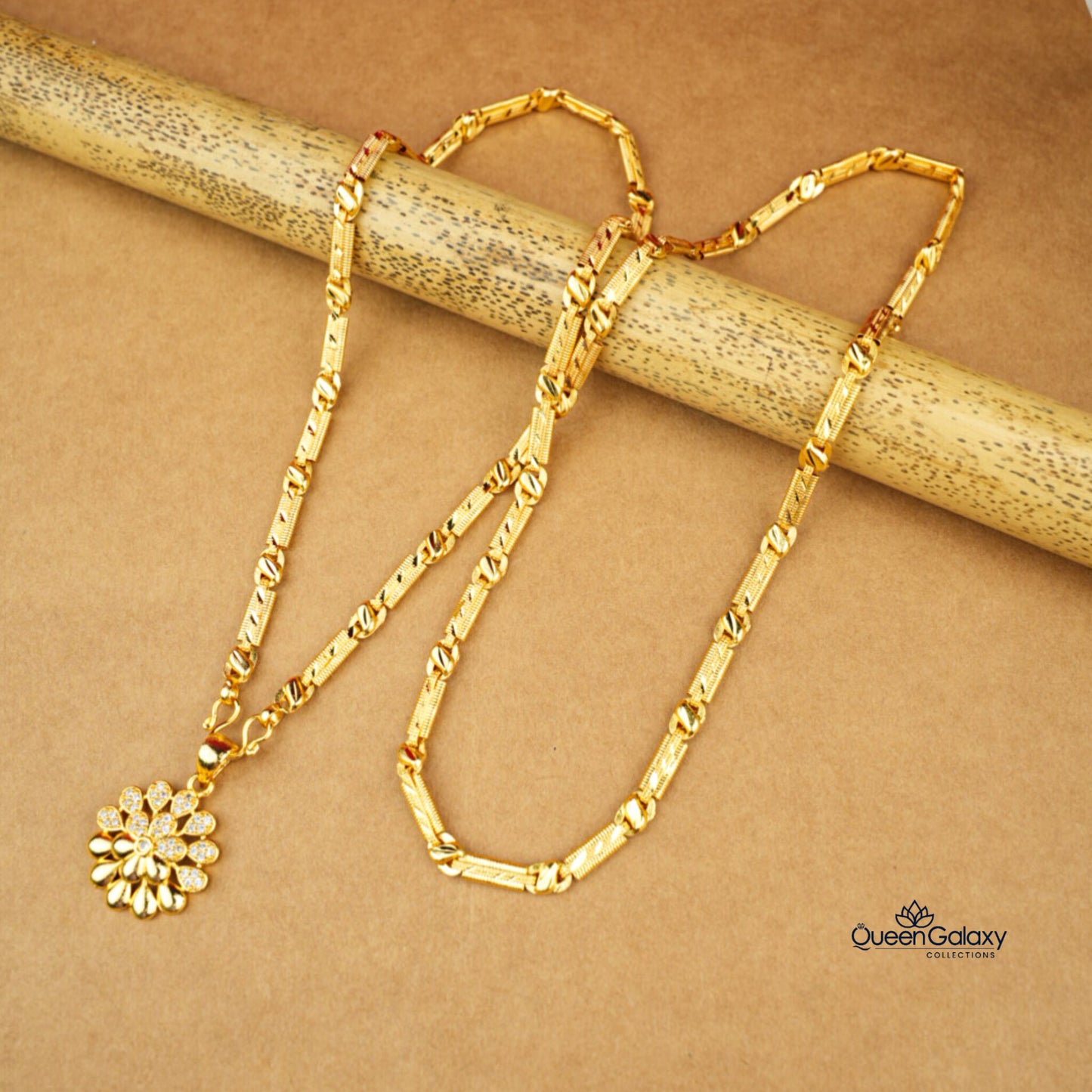 Gold Plated Chain With Pendant