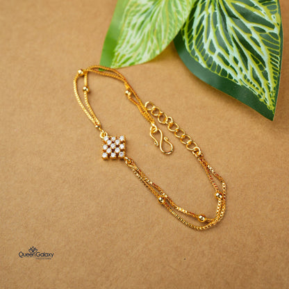 Gold Plated AD Stone Bracelet