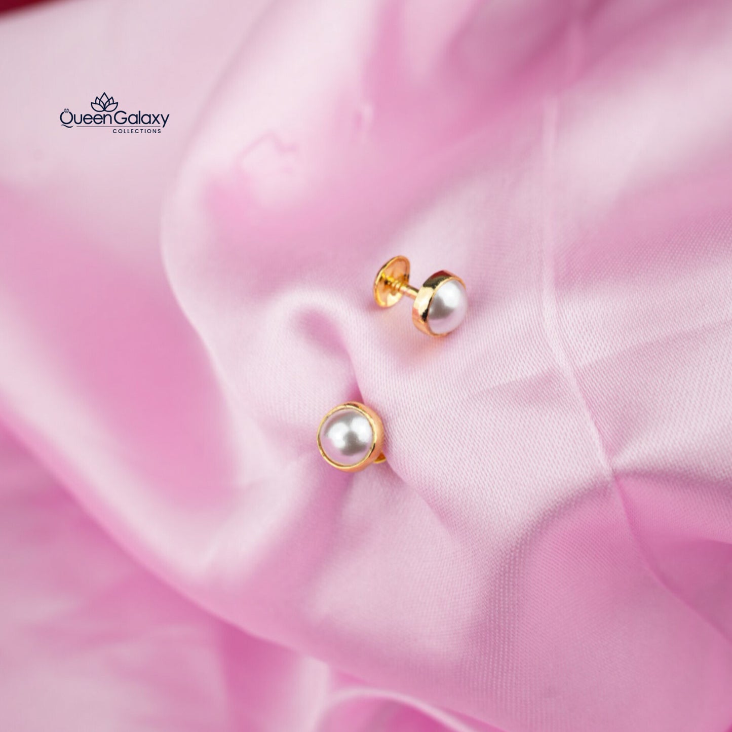 Gold Plated Pearl Stud