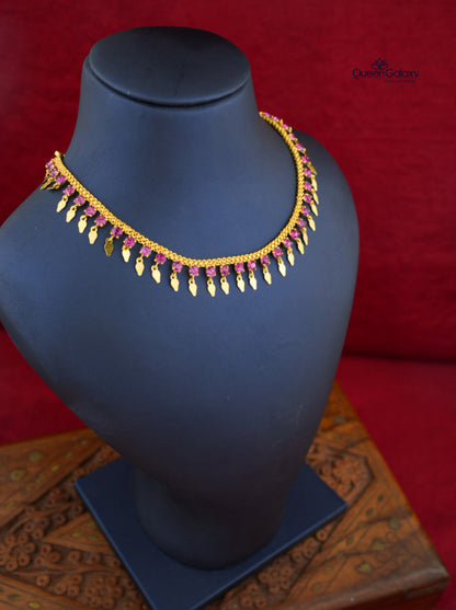 Gold Plated Ruby Stone Elakathali
