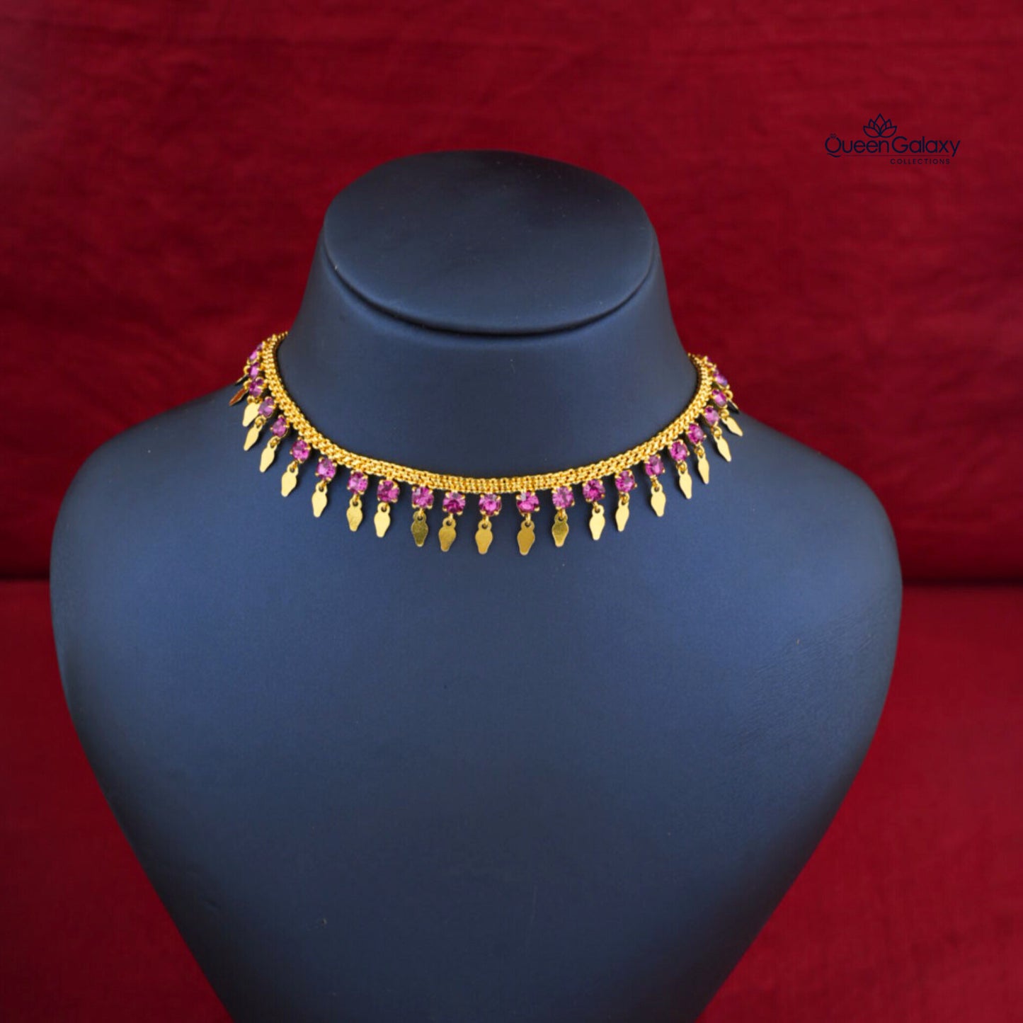 Gold Plated Ruby Stone Elakathali