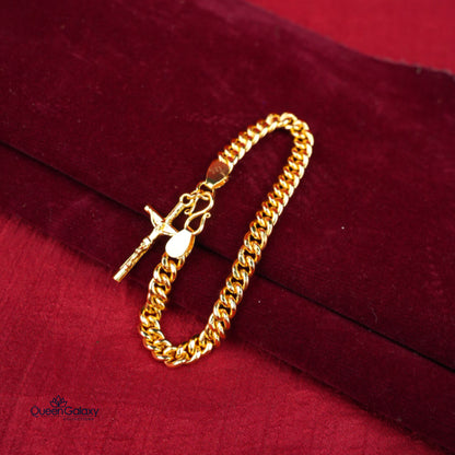 Gold Plated Cross Bracelet